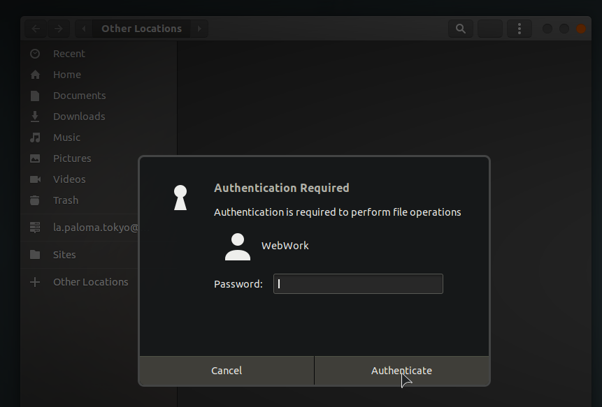 request to authenticate host user