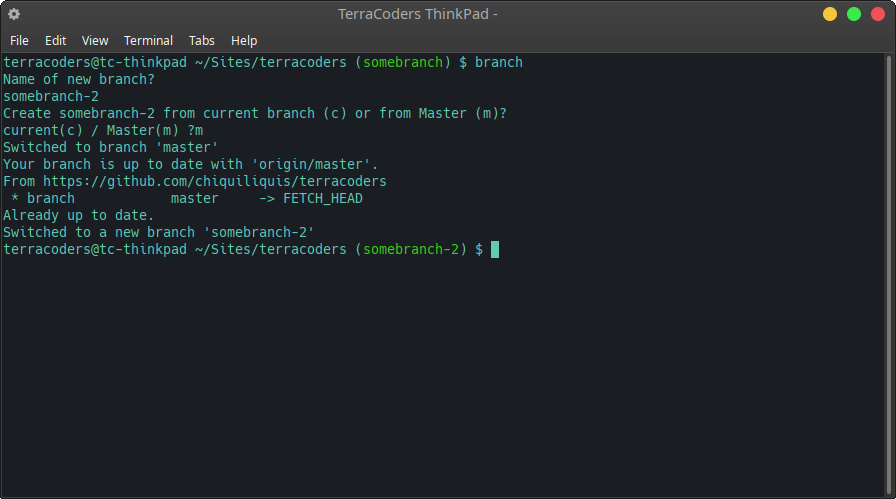 git create new branch without checkout